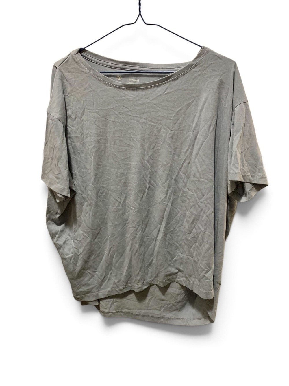 tentree Women's Short Sleeve Tee in pale green size XL